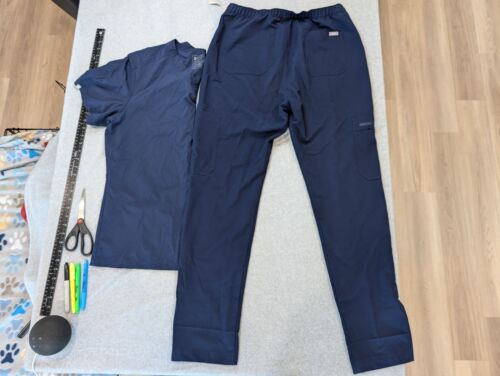 FIGS Peeling Set Damen groß blau kurzarm hochwertig medizinische Krankenschwester Uniform - Bild 5 von 22