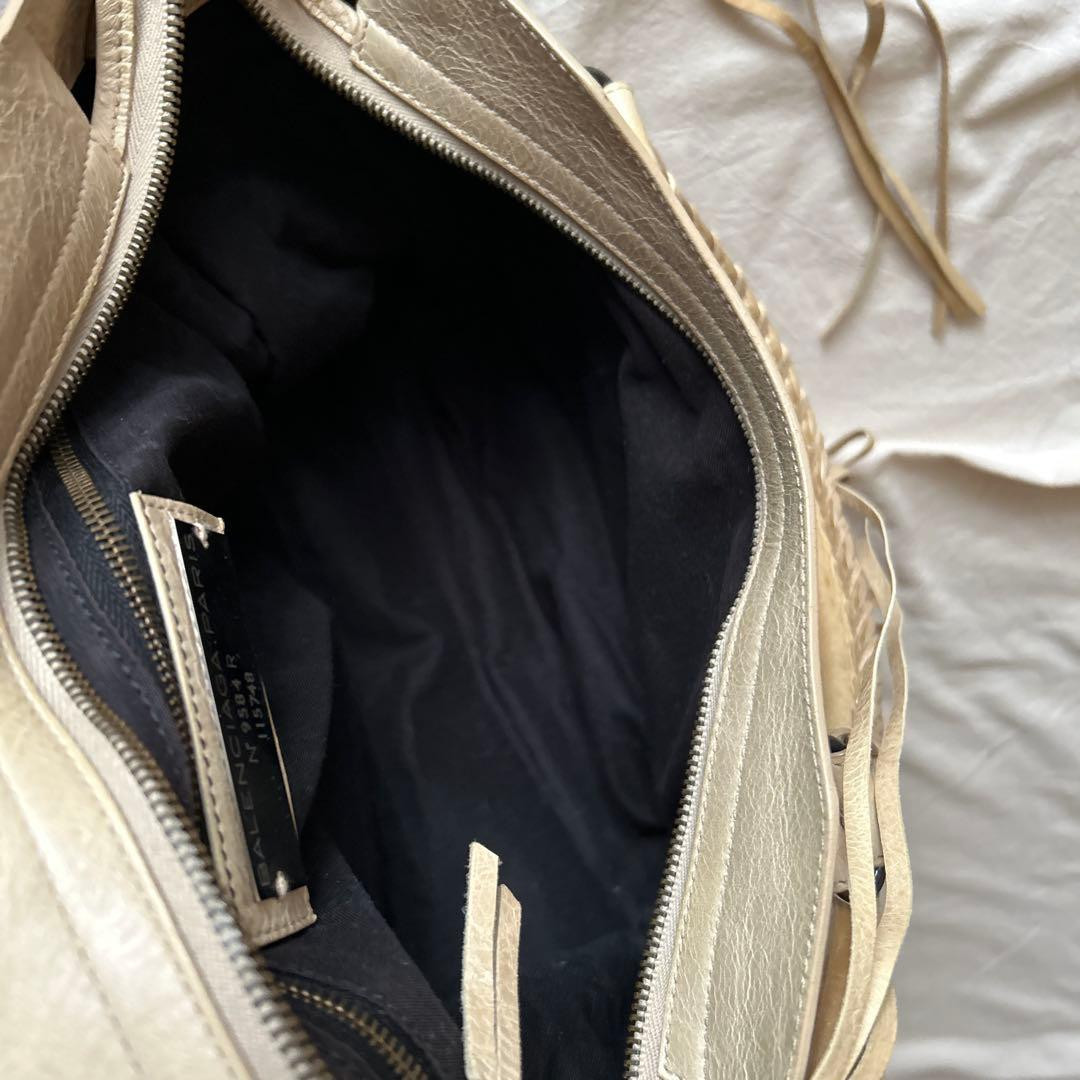 BALENCIAGA The City 2-way handbag Shoulder Bag Ivory Leather Y2K Authentic Japan thumbnail 4