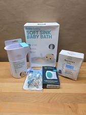 Frida Baby Bath Gift Set Sink Bather Rinser Pacifiers Brush Aveeno New
