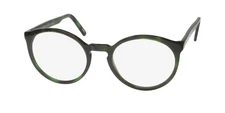 NEW ANDY WOLF 4566 GLASSES GREEN ROUND G 52-19-145 AUSTRIA FULL-RIM PLASTIC MENS