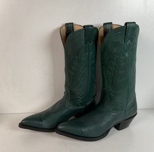 Nocona Deer Tanned Cowboy Boots | USA Made | Green | Men’s 7.5 B | Women’s 8.5