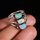 Ethiopian opal Gemstone 925 Sterling Silver Ring Handmade Jewelry Ring For Gift