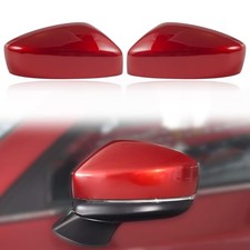Car Rearview Mirror Cover Cap Housing Protective Cover Red Right Passenger Side
