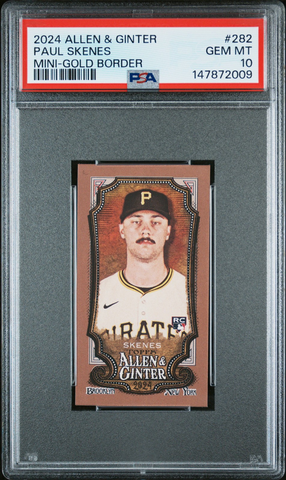 2024 ALLEN & GINTER MINI-GOLD BORDER #282 PAUL SKENES PSA 10
