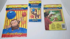 Lot of Curious George Party Supples 8 Invites, 8 Loot Bags, Party Game BRAND NEW