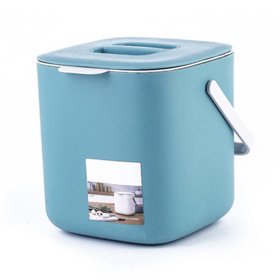 2 Tier Plastic Home Waste Trash Can with Handle Compost Drainer Garbage Bin Rubb