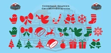 Generic Christmas Holiday Graphics HO 1:87 Scale Decal Set