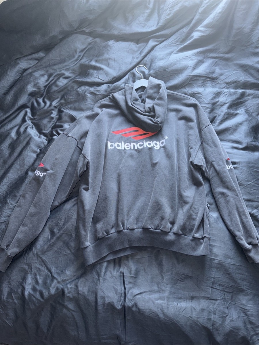 Balenciaga 3b Icon Sports Logo Hoodie | eBay