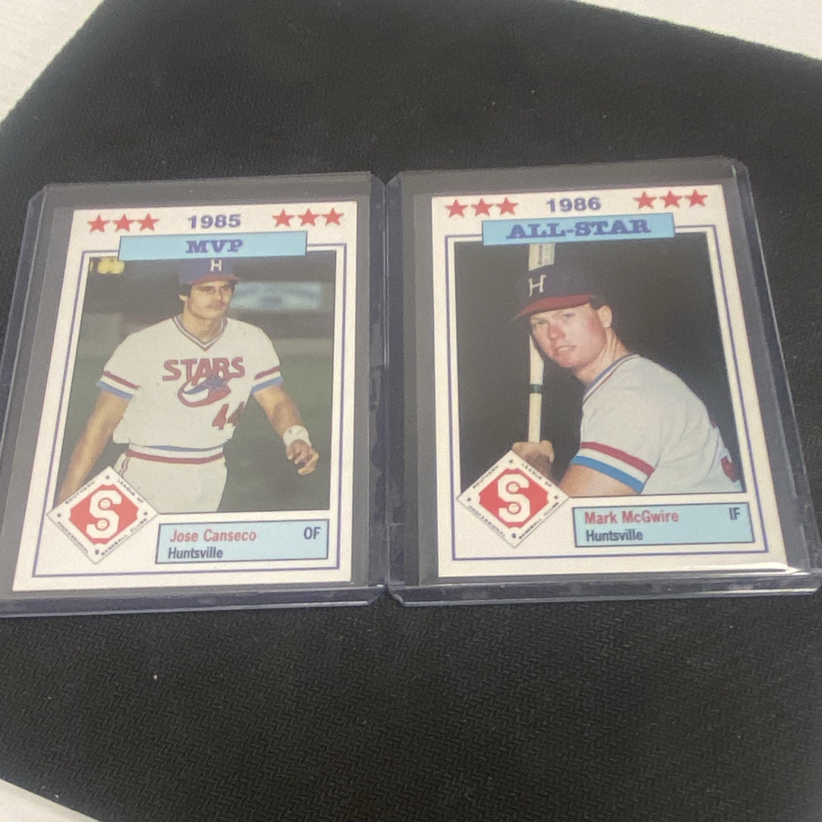 Jose Canseco Mark McGwire 2-Card Lot Huntsville Stars MVP/All-Star #14 #3