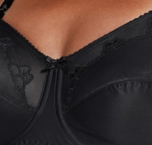 Sujetador con aros Bali Midnight negro flor cobertura completa talla 36DD - Imagen 4 de 10