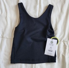 Athletic Works Girl s Active Longline Bra Top Black XS 4-5 New