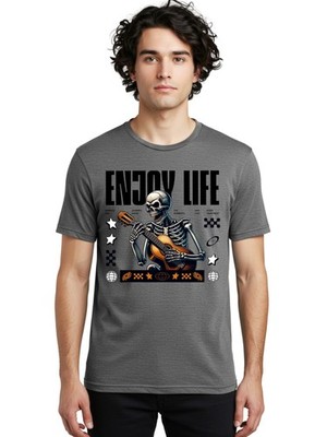 Enjoy-Life Mens Graphic Tee,100% Cotton,Casual Summer Wear