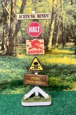 1/6 scale WW2 German Language Mine Diorama Road Sign