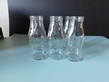 SET OF SIX MINATURE MILK BOTTLES FOR PARTY OR CRAFTS