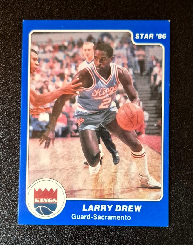 1986 STAR Co Basketball Larry Drew #75 86 Sacramento Kings NEAR MINT