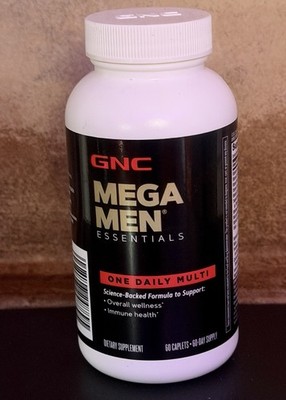 GNC Mega Men Essentials Daily Multi Vitamin 60 Caplets Exp: 12/25