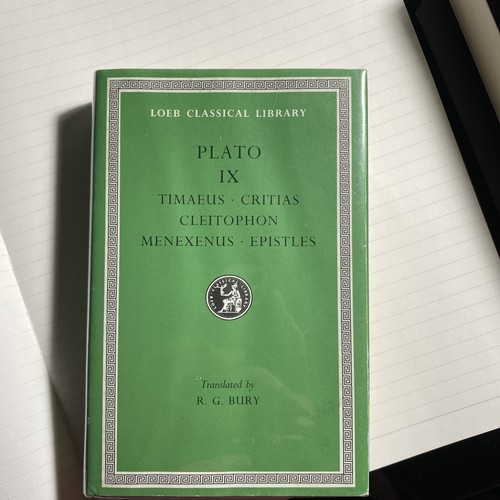 Plato, Timaeus. Critias. Cleitophon. Menexenus. Epistles (1989 Loeb Library)