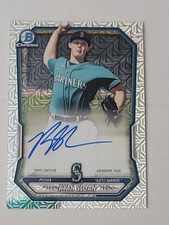 Ryan Sloan On Card Auto 2026 Bowman Chrome Mojo Refractor Seattle Mariners