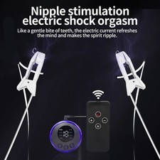 Electro Pulse Nipple Stimulator Massager Nipple Clip Adult Sex Toy For Women Men