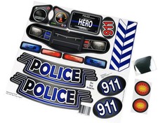 Toy Restore Stickers Fits Little Tikes Cozy Coupe II Police Patrol Car Decals