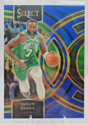 2023-24 Panini Select JAYLEN BROWN Premier Blue Wave Prizm /75 Celtics