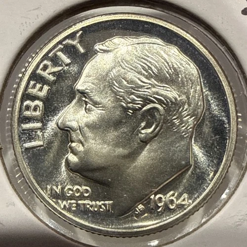 1964 Roosevelt Dime Silver 10C Coin Proof (U88)