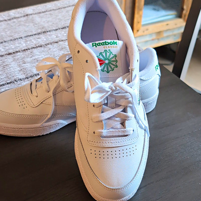 Reebok Club C Classic Men's Low Top Lace-Up Sneakers White/Green