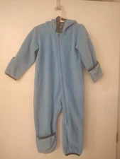 Columbia Bunting Blue Fleece Bear Ears Snowsuit Size 18-24 Months Baby Toddler