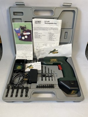 LYNX 6V Akku-Bohrschrauber Set + Koffer, Ladegerät, Bits & Zubehör - kaum benutzt