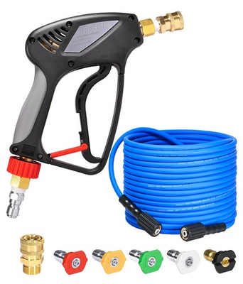 #ad Pressure Washer and Hose Kit 50ft Kink Resistant Power Washer Hose and with ... $108.12