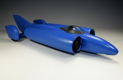 Land Speed Record Car Concept Tether Hand Carved Wood Futuristic Model