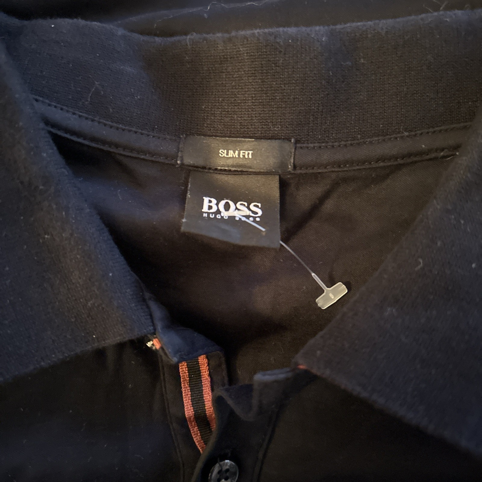 Mens Hugo Boss Polo T-Shirt, Size XL, Black, Slim, Short Sleeve, Cotton, (G9) thumbnail 4