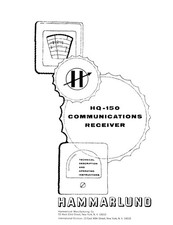 HAMMARLUND HQ-150 HQ150 Communications Receiver Manual