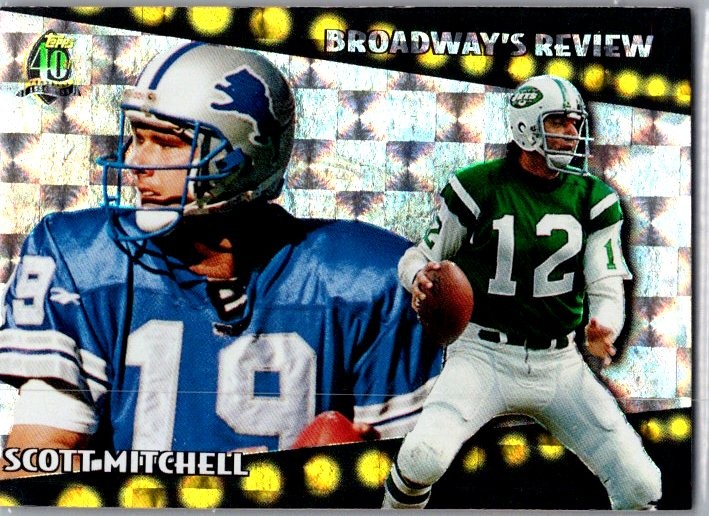 1996 Topps #BR5 Scott Mitchell Broadway's Review