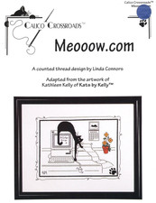 Calico Crossroads MEOOOW.COM Kats by Kelly Cross Stitch Leaflet Only black cat