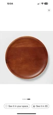 13.5 Wood Signature Round Lazy Susan By Threshold.