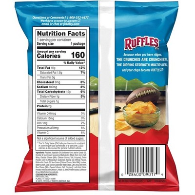 Ruffles Cheddar & Sour Cream Snack, 40 Units`~-