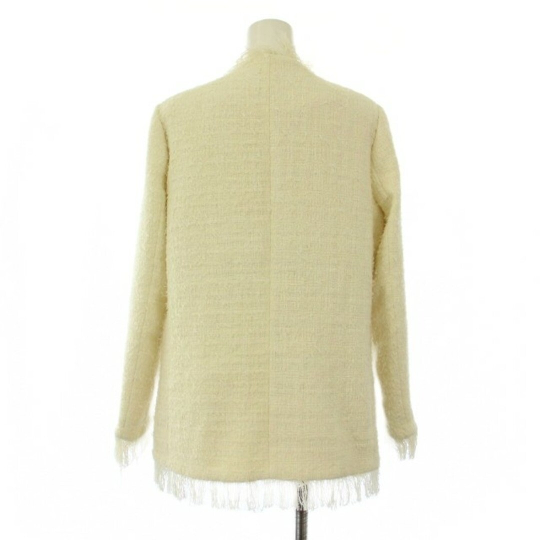 CHANEL Uniform Collarless Jacket Outer Tweed Frin… - image 3