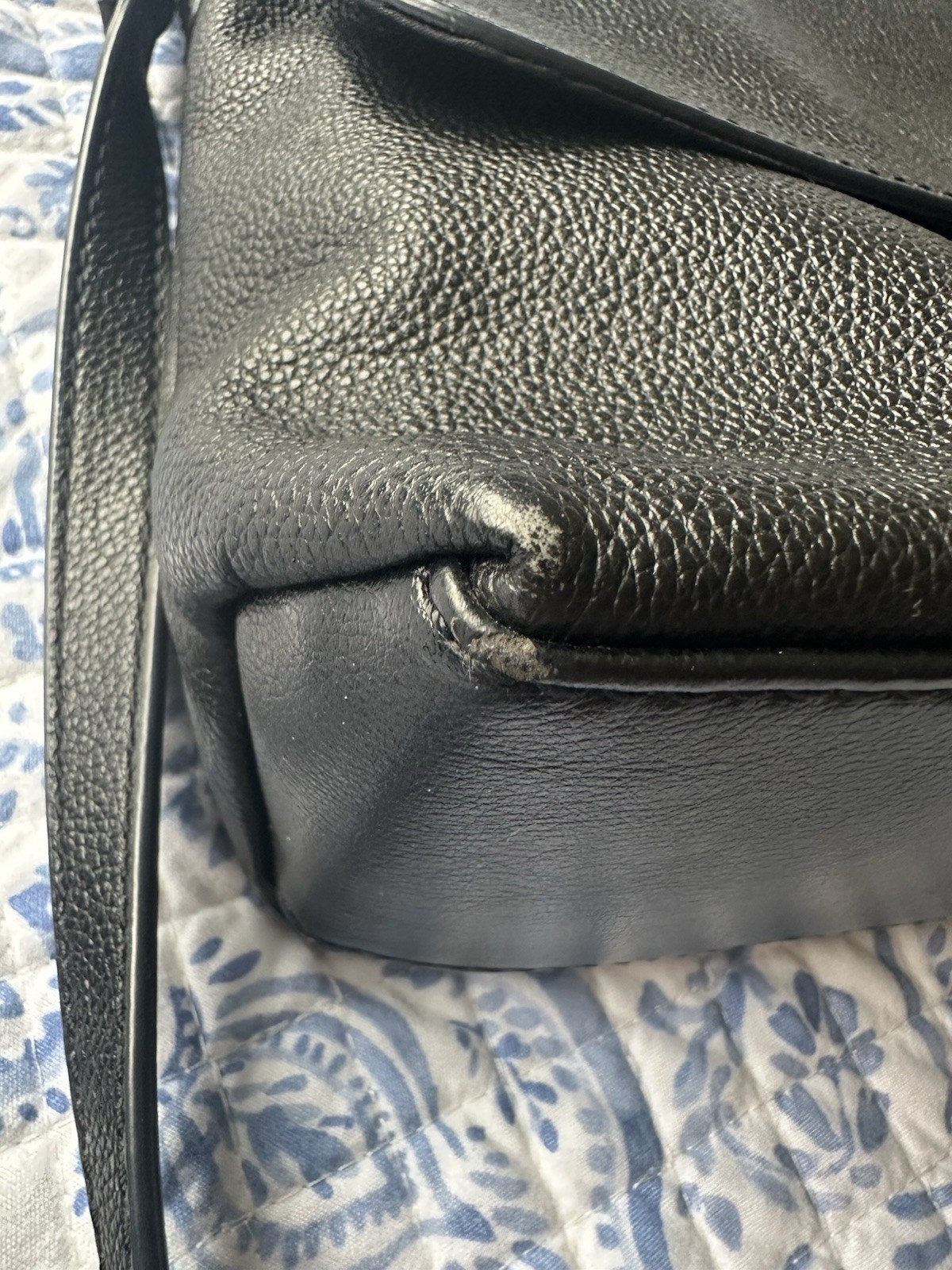 Fossil Gabriella Medium Flap Crossbody Leather Bl… - image 9