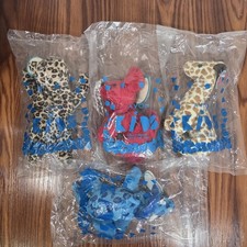 Avon Full O Beans Vintage Plush Animal Lot Of 4, 1997-2000 SEALED with TAGS