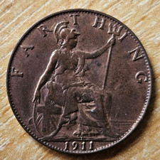 1911 Farthing Coin