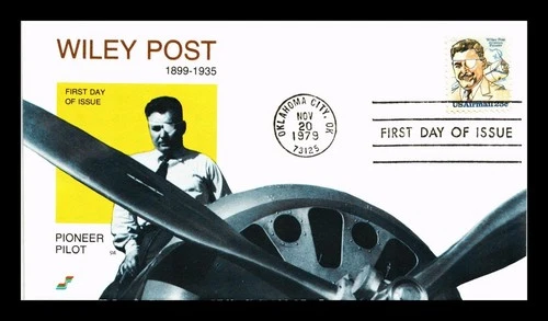 US COVER WILEY POST AVIATION PIONEER AIR MAIL FDC SPECTRUM CACHET