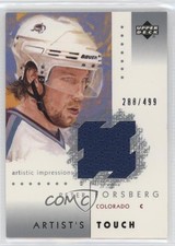 2002-03 Artistic Impressions Artist's Touch Jerseys /499 Peter Forsberg HOF 12w4