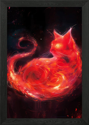 Katze gerahmtes Wandbild Poster Leinwanddruck Bild