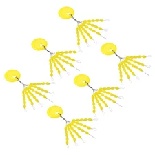 450Pcs 2.8mm Fishing Rubber Bobber Beads Stoppers Stops 30 in 1 Yellow