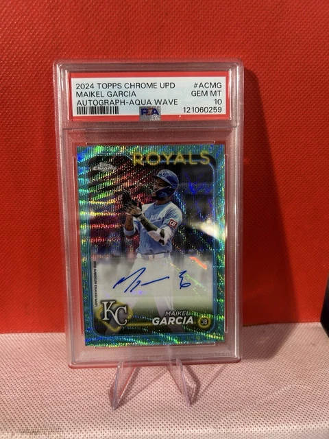 Maikel Garcia Aqua Wave AUTO- PSA 10 - 2024 Topps Chrome Update - 🔥🔥🔥AWESOME