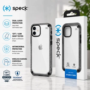Specque officiel (iPhone 12 Mini, 5.4") Presidio2 Couverture mince antichoc du boîtier d'armure
