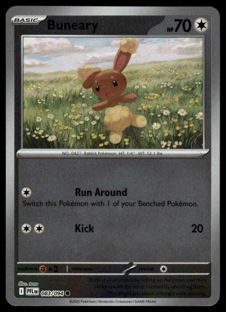 Buneary ME02: Phantasmal Flames #083/094 Reverse Holo NM