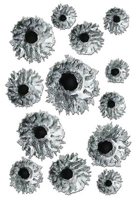 Wall Decal Realistic Bullet Holes Sticker Sheet Assorted Bullet Hole Stickers
