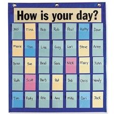 Behavioral Pocket Chart, Blue, 18-1/2 x 21, 1